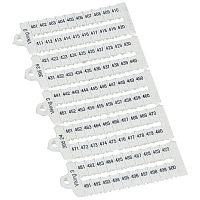 Листы с этикетками для клеммных блоков Viking 3 - горизонтальный формат - шаг 6 мм - цифры от 401 до 500 | код 039524 |  Legrand